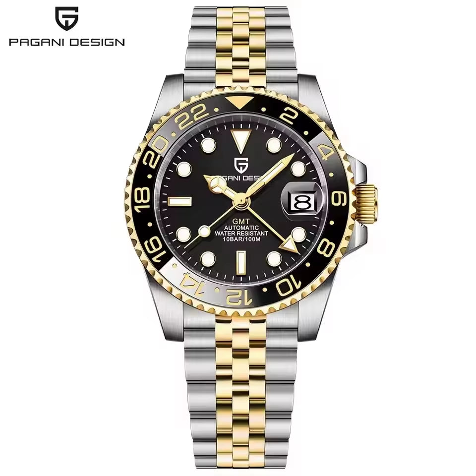 V3 Version GMT Watches Men'S Luxury Sapphire Automatic Mechanical Watch 40MM Stainless Steel Waterproof Watch
