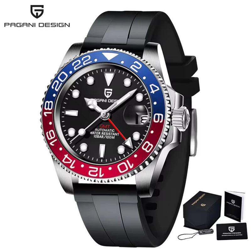V3 Version GMT Watches Men'S Luxury Sapphire Automatic Mechanical Watch 40MM Stainless Steel Waterproof Watch