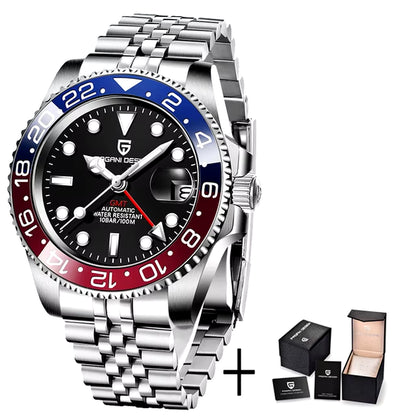 V3 Version GMT Watches Men'S Luxury Sapphire Automatic Mechanical Watch 40MM Stainless Steel Waterproof Watch